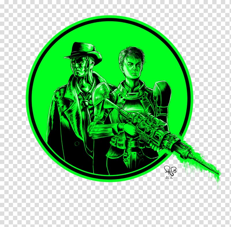 Logo Green Font Illustration Character, fallout 4 sole survivor transparent background PNG clipart