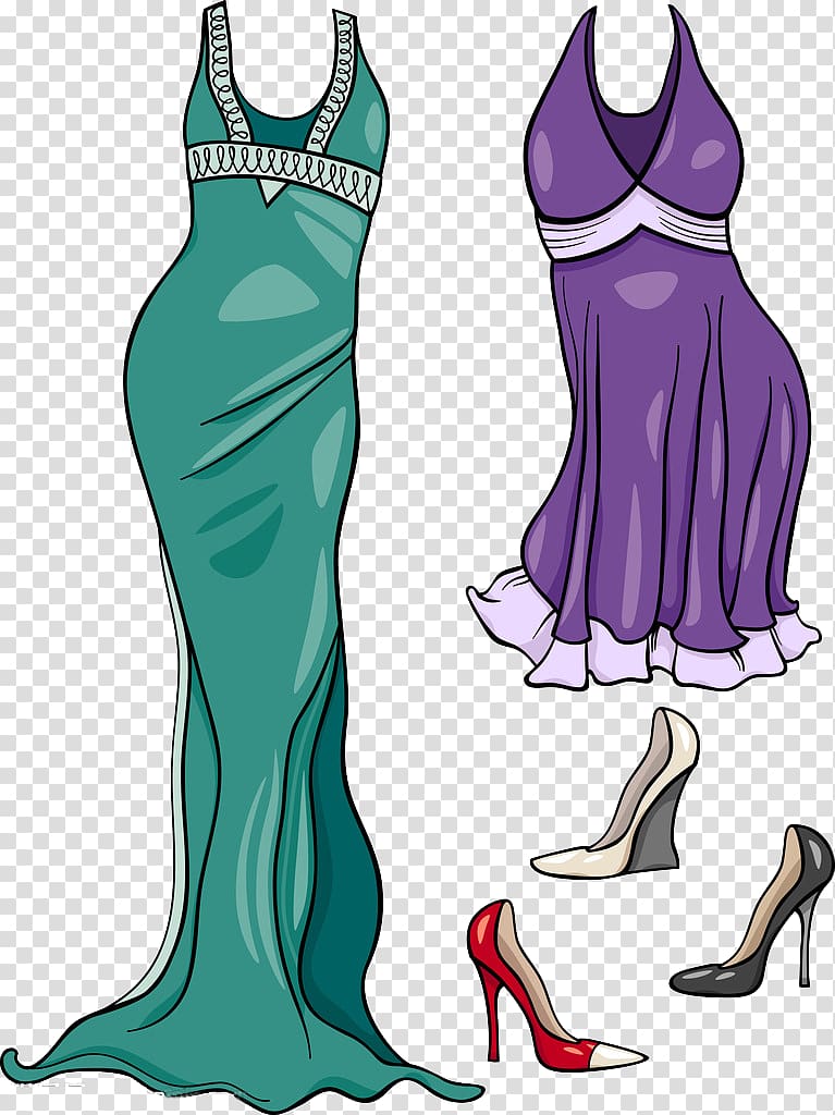 Dress Cartoon Clothing , Women clothes transparent background PNG clipart