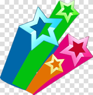 Pentagram Three-dimensional space , Colored five-pointed star three-dimensional transparent background PNG clipart thumbnail