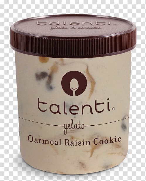 Ice cream Gelato Flavor Talenti, Oatmeal Cookie transparent background PNG clipart