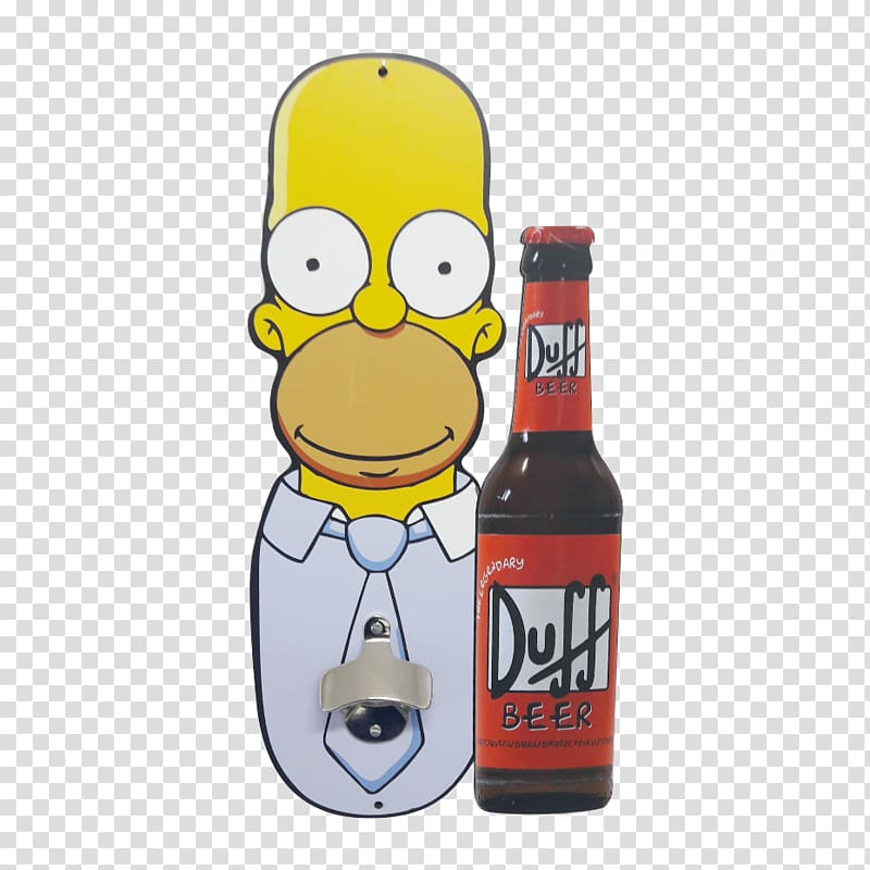 Beer bottle Homer Simpson Duff Beer Bottle Openers, beer transparent background PNG clipart