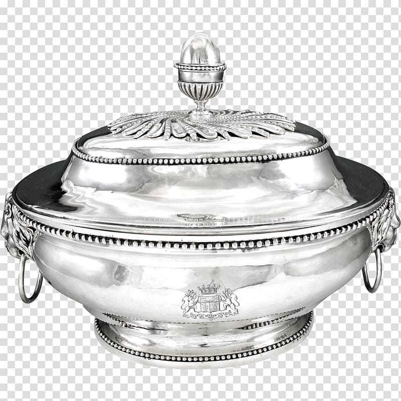 Tureen Silver 18th century Lid Tableware, silver transparent background PNG clipart