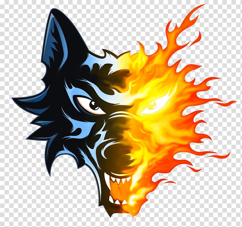 wolf flame transparent background PNG clipart