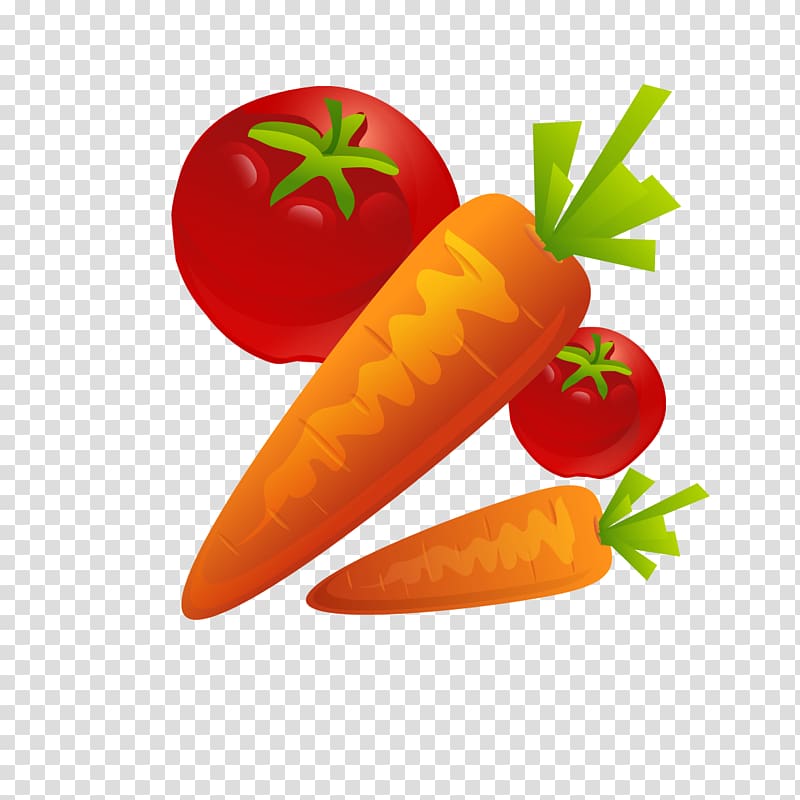 Icon, Carrots and tomatoes transparent background PNG clipart