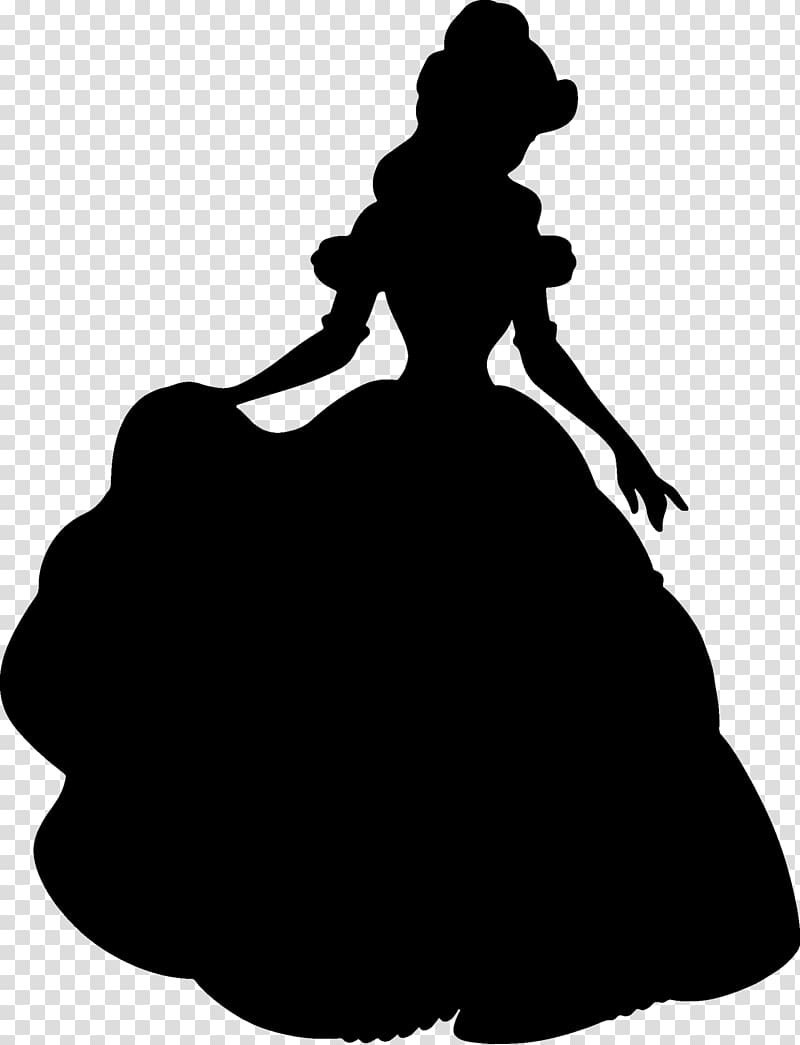 Belle Beast Disney Princess Silhouette Minnie Mouse, beauty and the beast transparent background PNG clipart