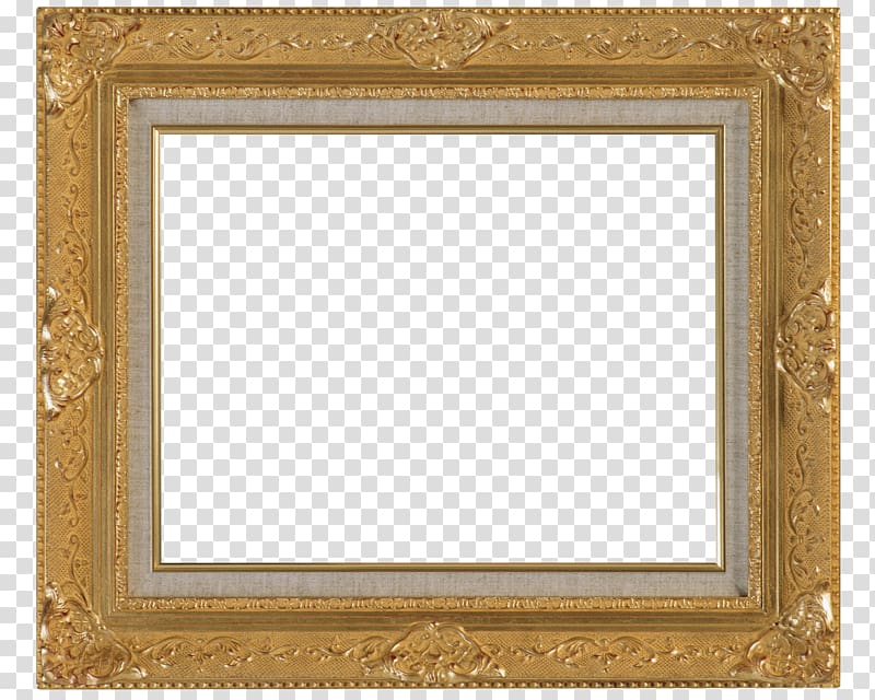Frames Decorative arts Wall decal, golden frame transparent background PNG clipart