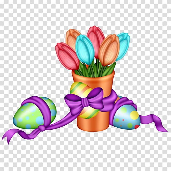 Easter Bunny Easter egg Egg decorating, Hand-painted flowers Eggs transparent background PNG clipart