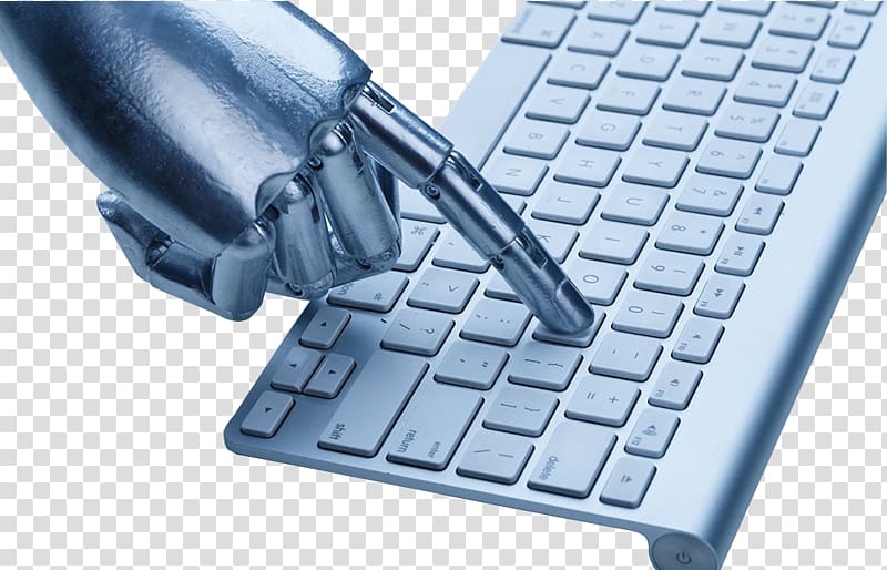 Computer keyboard Robotic arm, Manipulator and keyboard transparent background PNG clipart