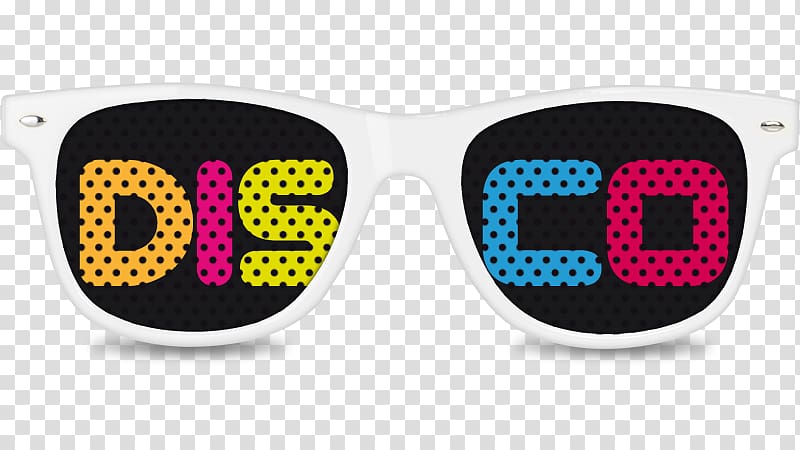 Sunglasses D.I.S.C.O. Goggles Eyewear, discoteca transparent background PNG clipart
