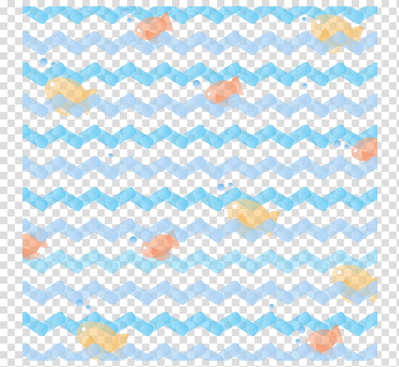 Dress Zigzag Teal White Textile, blue wave pattern ocean fish transparent background PNG clipart