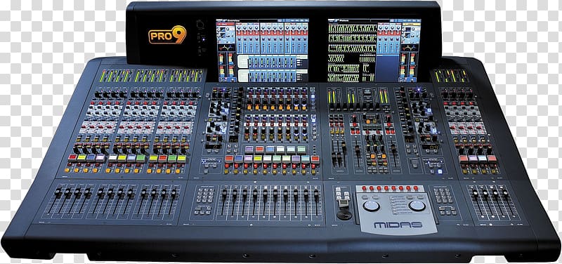 Microphone Digital audio Audio Mixers Midas Consoles Digital mixing console, microphone transparent background PNG clipart