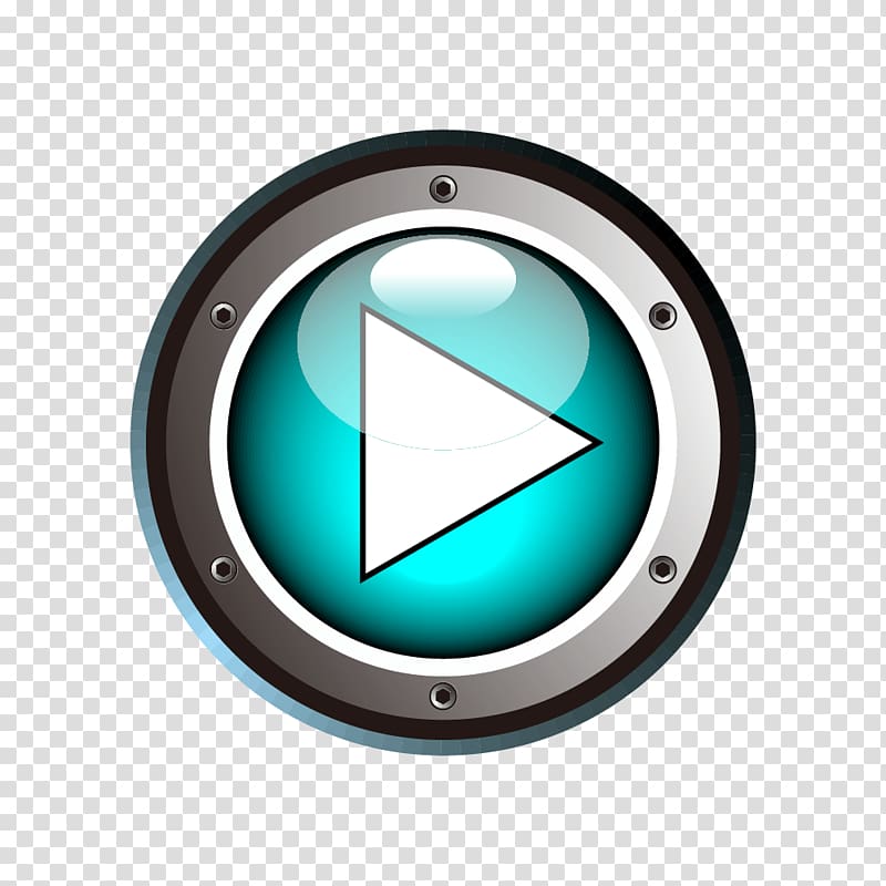 Button Cartoon , Cartoon blue play button transparent background PNG clipart