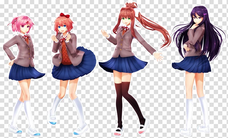 Doki Doki Literature Club! Team Salvato Protagonist VRChat MikuMikuDance, others transparent background PNG clipart