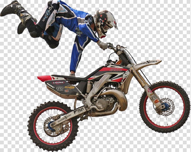 Motorcycle stunt riding Wheelie Sport bike, dust boke transparent background PNG clipart