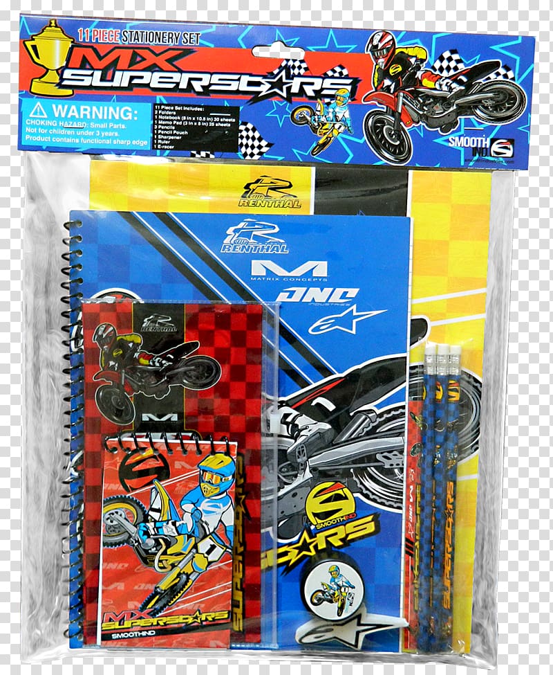 Stationery Smooth Industries Dirt Bike Industry School supplies, stationery set transparent background PNG clipart