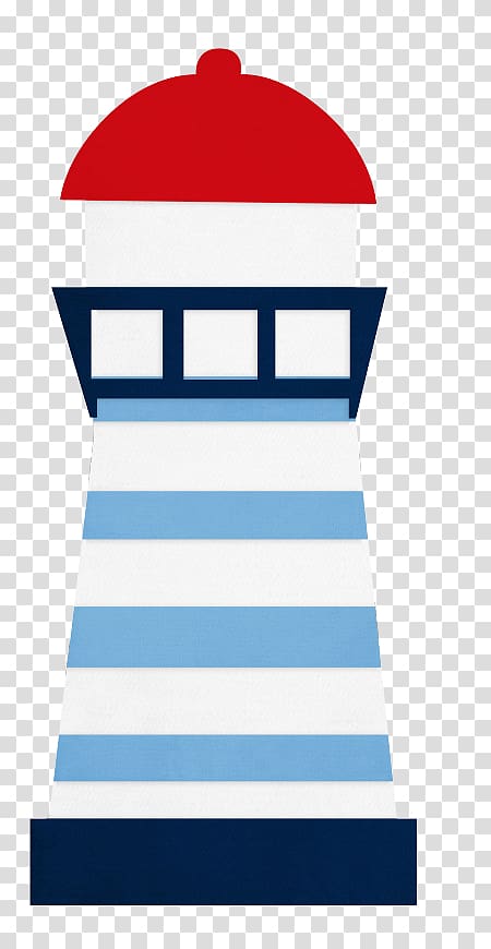 white, blue, and red striped lighthouse illustration, Sailor Child Party Boat , baby nautical transparent background PNG clipart