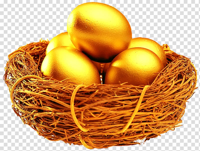 Golden eggs. A symbol of making money and successful investment on green  background Stock Photo - Alamy