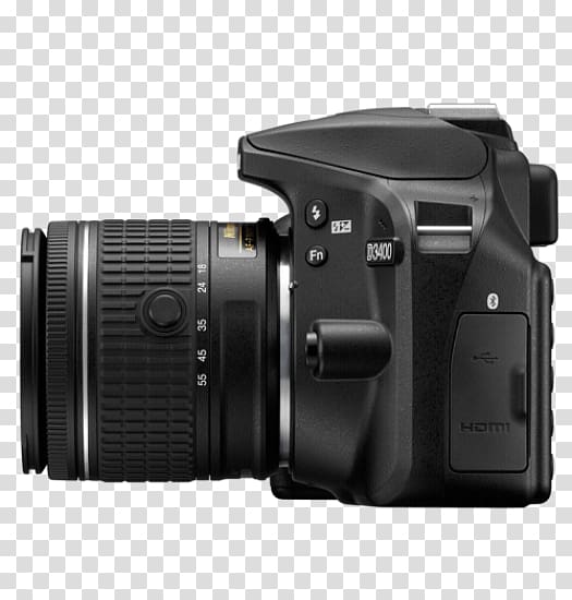 Nikon D3400 Canon EF-S 18–55mm lens Nikon AF-S DX Zoom-Nikkor 18-55mm f/3.5-5.6G Nikon AF-P DX Nikkor Zoom 18-55mm f/3.5-5.6G VR, camera lens transparent background PNG clipart