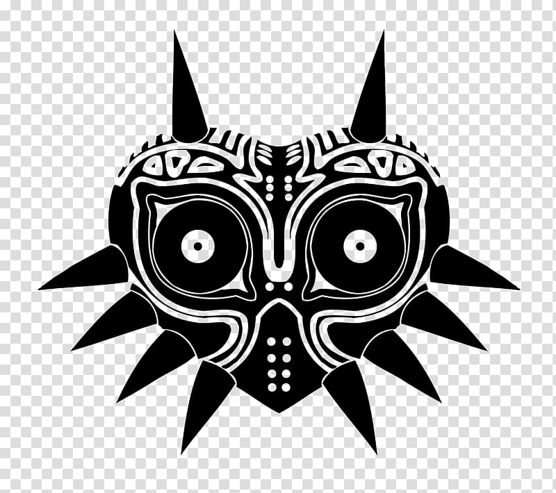 tribal stencil artwork, The Legend of Zelda: Majora\'s Mask Decal T-shirt Link Sticker, masquerade transparent background PNG clipart
