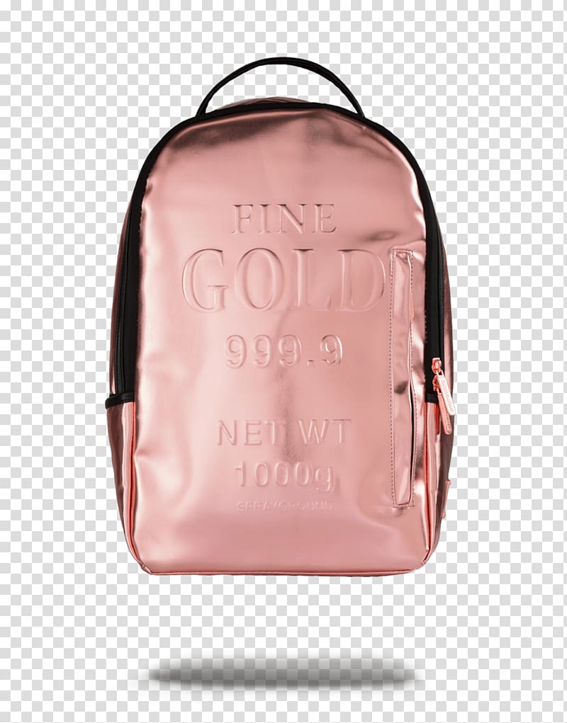 Backpack Gold Bag Metal Rose, backpack transparent background PNG clipart