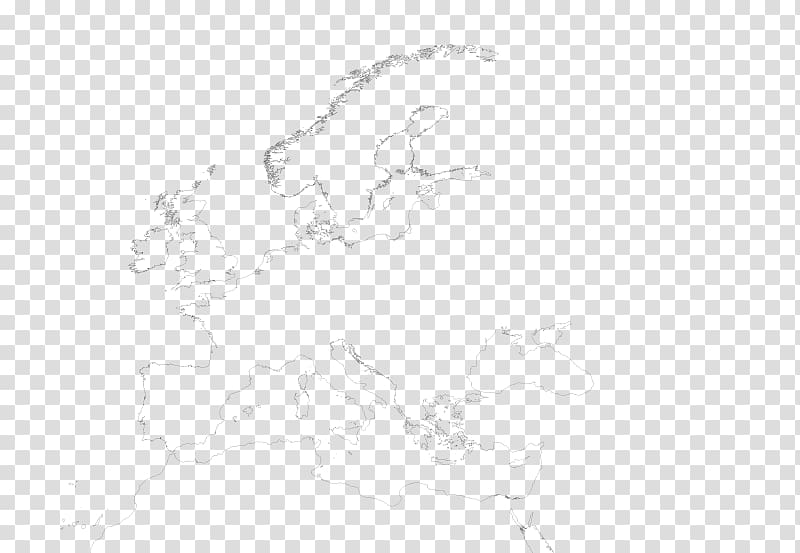 Europe White Line art Sketch, line transparent background PNG clipart