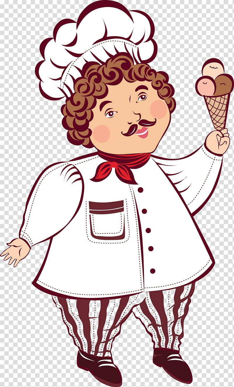 Chef Cartoon , pastry transparent background PNG clipart