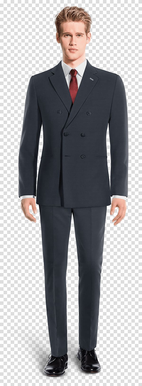 Suit Waistcoat Tuxedo Navy blue Single-breasted, suit transparent background PNG clipart