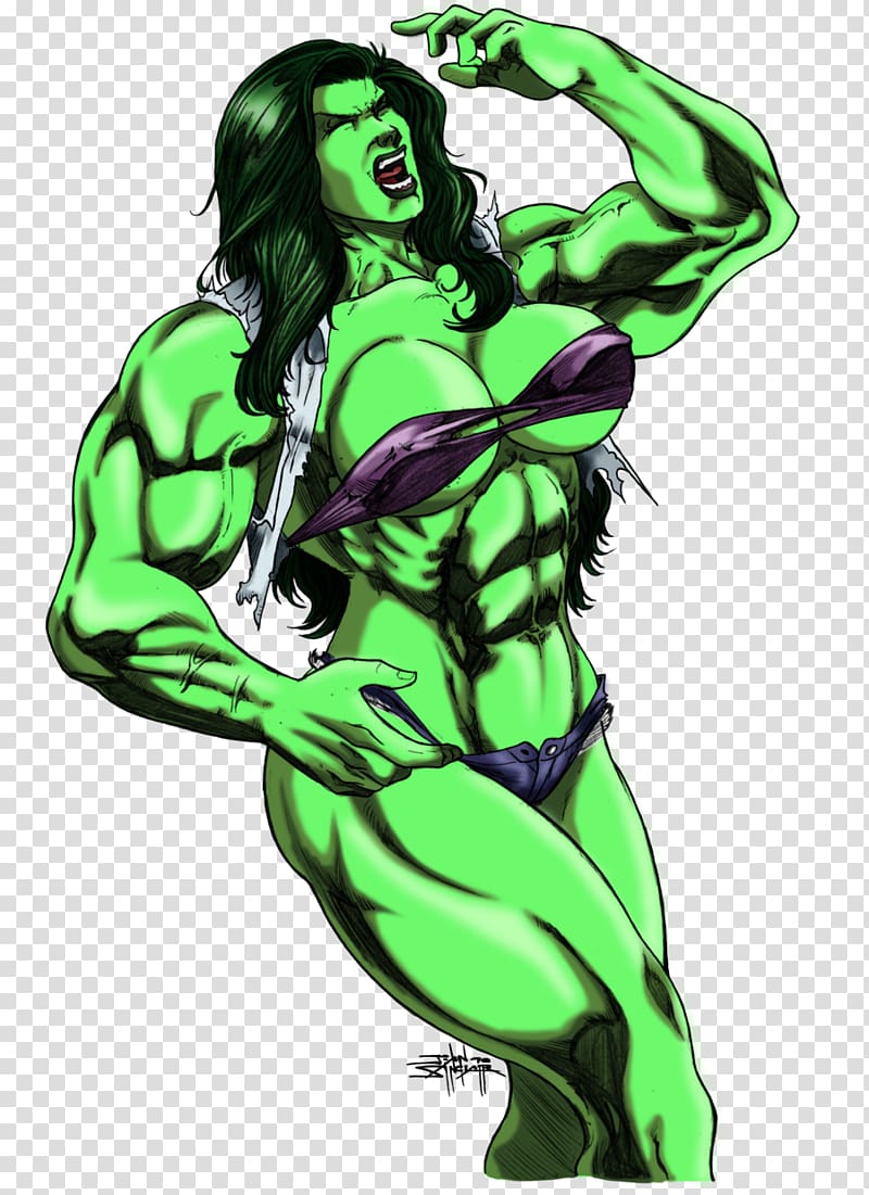 Superhero Supervillain Cartoon Costume design, she hulk transparent background PNG clipart