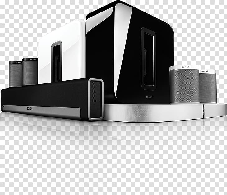 Sonos Home Theater Systems Loudspeaker Soundbar Wireless, Home Theatre Sound Setup transparent background PNG clipart