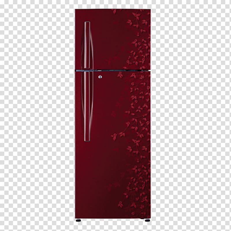 maroon floral top-mount refrigerator, Refrigerator Rectangle, LG Refrigerator File transparent background PNG clipart