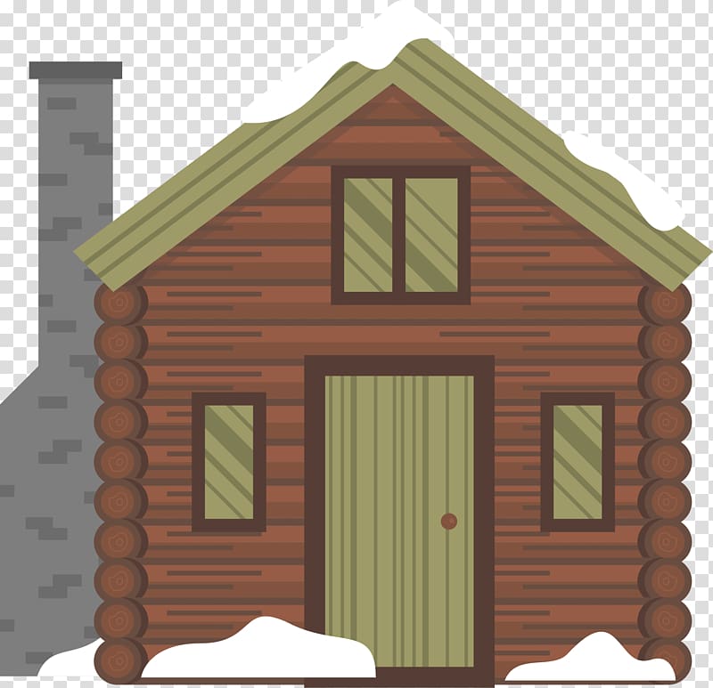 House Snow Architecture, A cabin in the snow transparent background PNG clipart