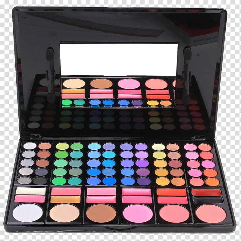 Cosmetics Eye shadow Eye liner Makeup brush Rouge, Multicolor eyeshadow transparent background PNG clipart