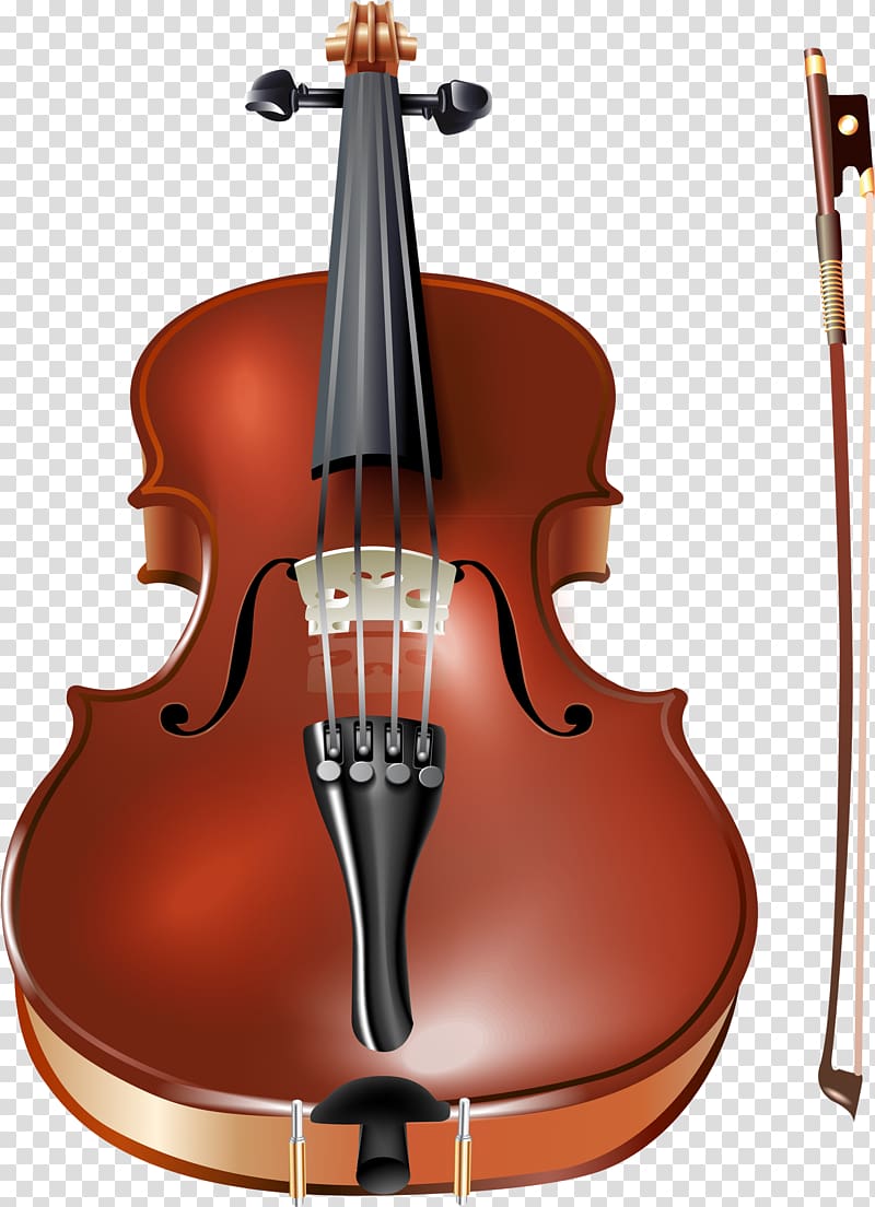 Violin Musical instrument, Violin and bow transparent background PNG clipart