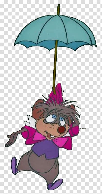 rat with umbrella , The Dormouse Alice\'s Adventures in Wonderland Mad Hatter Alice in Wonderland, Alice in Wonderland Disney transparent background PNG clipart