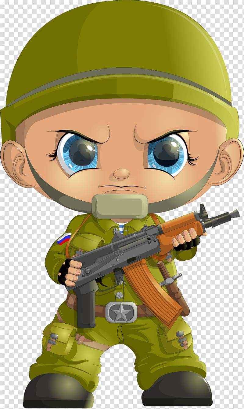 Soldier Cartoon Q-version, Hand-painted warrior transparent background PNG clipart
