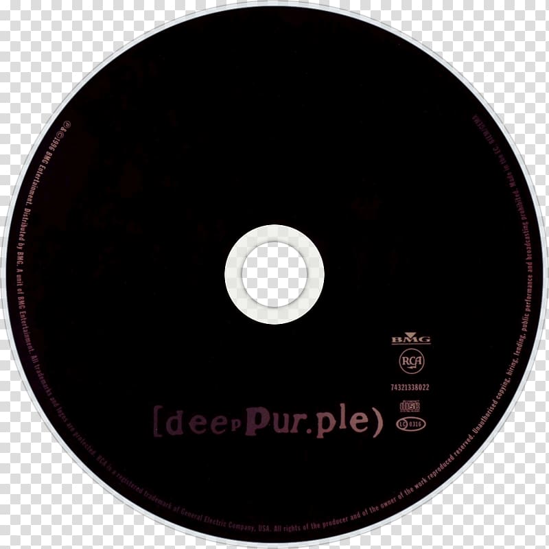 Compact disc Purpendicular Deep Purple Album, Deep Purple transparent background PNG clipart