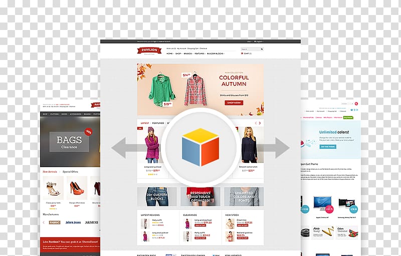 OpenCart Online shopping Web page, design transparent background PNG clipart