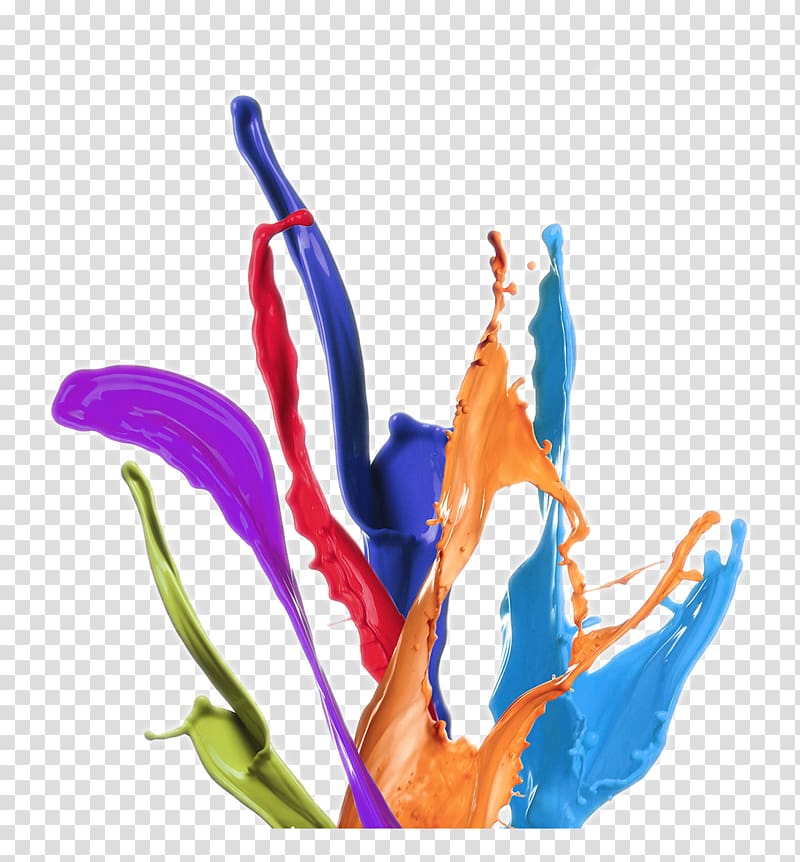 Paint splash illustration, Color Paint, Colorful paint splashing effect