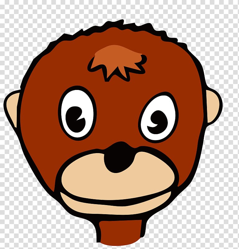 Chimpanzee Ape Monkey Cartoon , Sad Monkey Face transparent background PNG clipart
