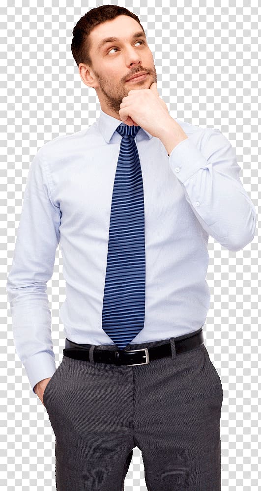The Thinker Thought, Thinking man , men's blue necktie transparent background PNG clipart