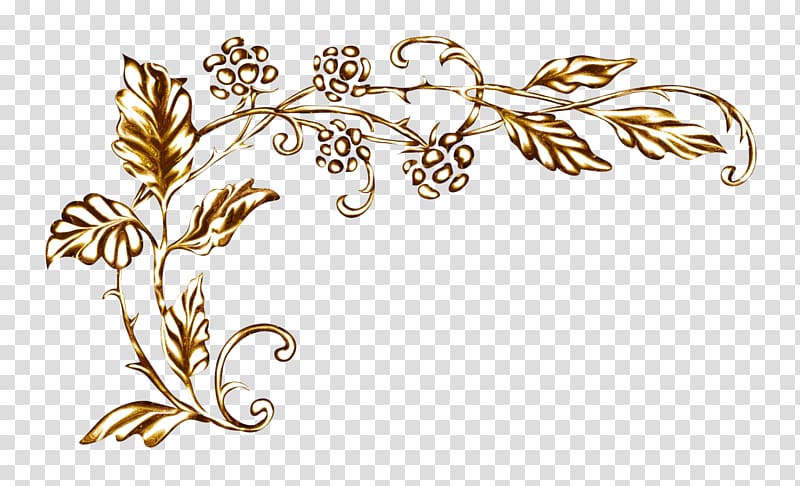brown flower illustration, Ornament Mosaic Illuminated manuscript, gold corner transparent background PNG clipart