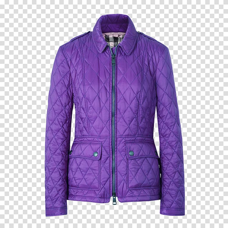 Jacket Sweater Cardigan Clothing Lapel, Purple long-sleeved jacket lapel padded Ms. transparent background PNG clipart