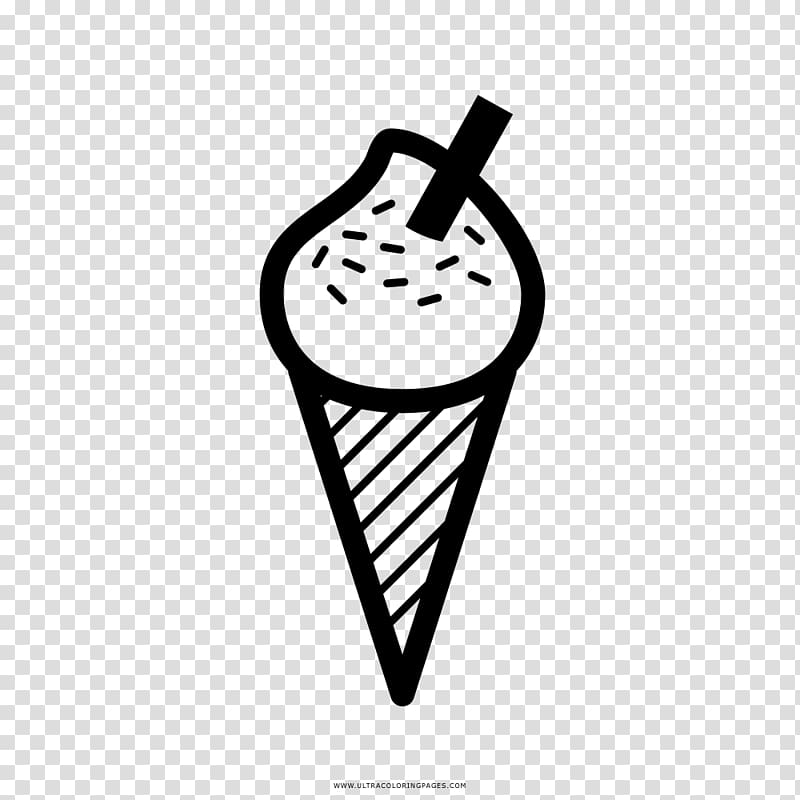 Ice Cream Cones Coloring book Drawing Painting, ice cream transparent background PNG clipart