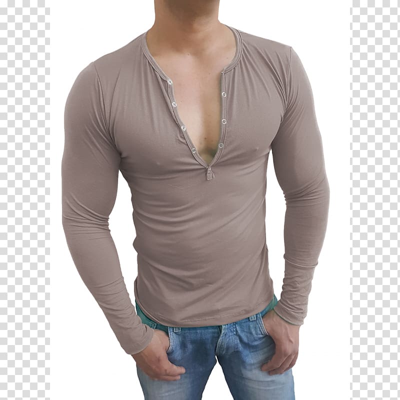 T-shirt Sleeve Button Henley shirt, T-shirt transparent background PNG clipart