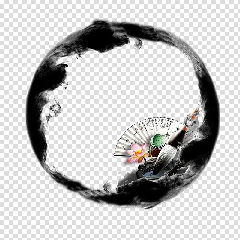Circle Earth, The retro ink box transparent background PNG clipart