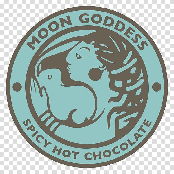 Emblem Logo Teal, moon goddess transparent background PNG clipart