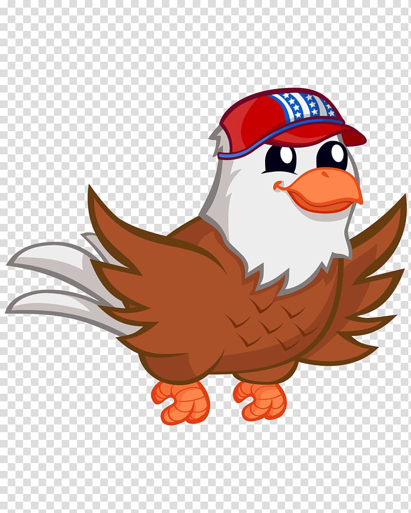 Bald Eagle , Hand-painted cartoon flying bird may love the hat transparent background PNG clipart