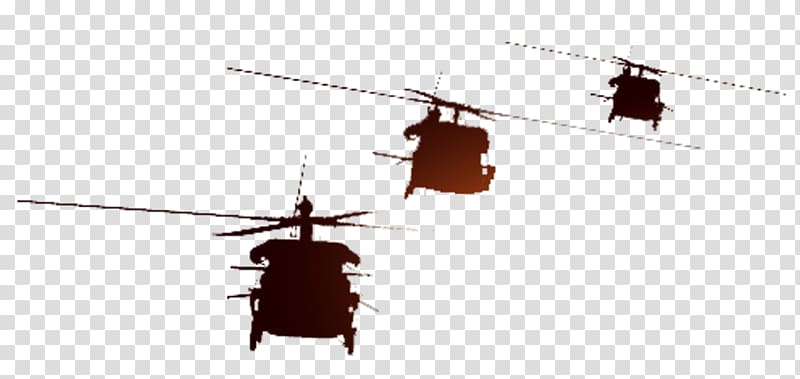 three helicopter s, Aircraft Soldier Silhouette Military, Sunset helicopter transparent background PNG clipart