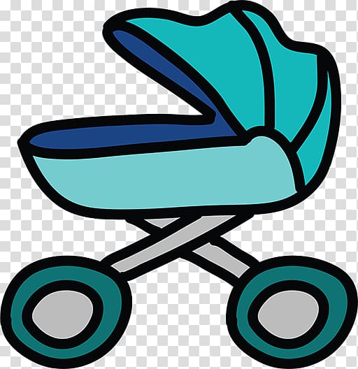 Baby transport Infant Cartoon, Cartoon Baby blue stroller transparent background PNG clipart