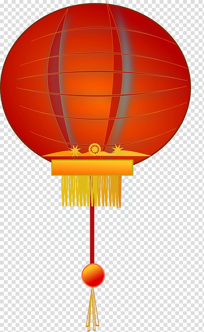 Paper lantern , Chinese New Year transparent background PNG clipart